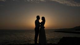 vjenčanje silueta, marko hanžeković, zalazak sunca, jadransko more